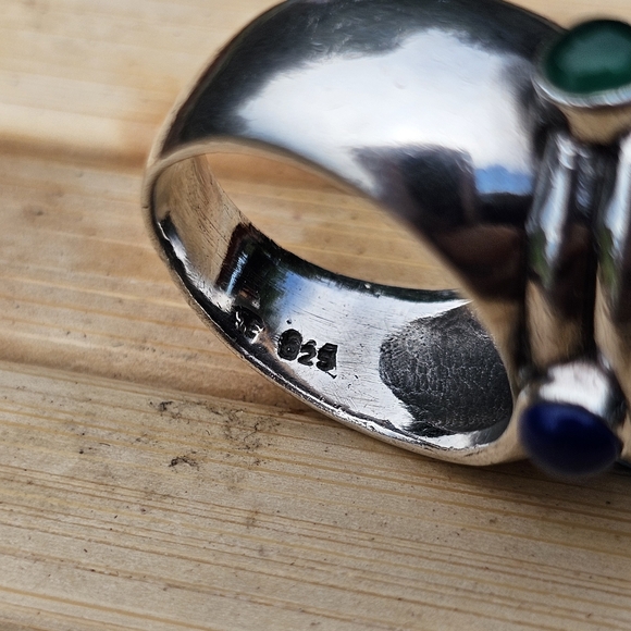 925 sterling & stone ring - Picture 7 of 11